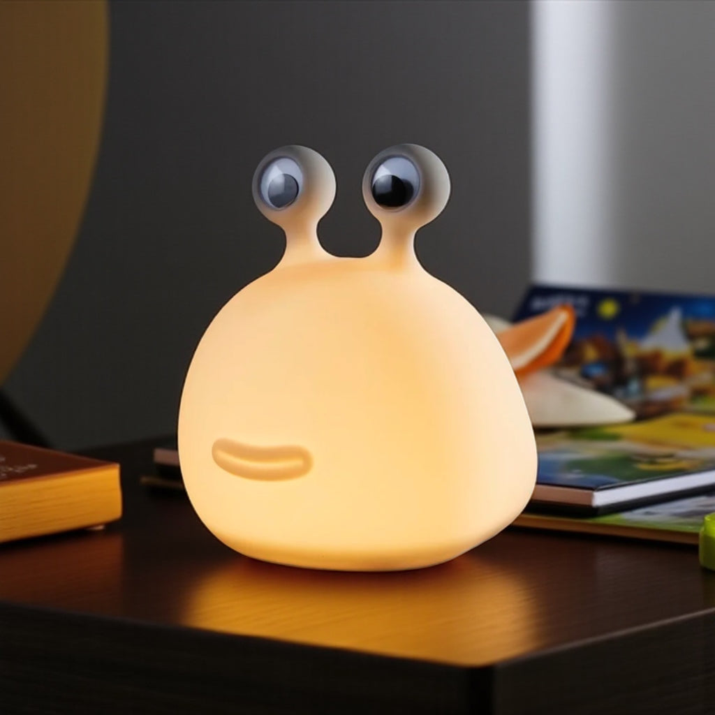 Slug Light – Tap-Activated Soft Glow Night Lamp for Desk or Shelf Decor